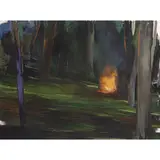 Fire in the Woods by Christopher Brown, 1984, oil on canvas, sold May 2025