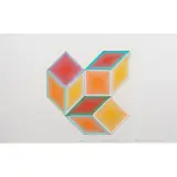Volumes - Configuration III by Richard Anuszkiewicz, 1970, silkscreen collage, sold May 2025