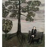 Man and Dog by Gary Pearson, 2020, oil on canvas, sold May 2025