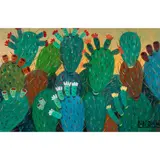 Cactus by Bibi Zogbé, 1970, oil on board, sold May 2025