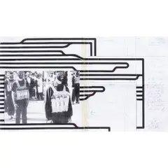 Remembering Public Territories by Franz Ackermann, 2000, mixed media print, sold May 2025