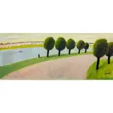 River Bank by Georgy Totibadze, 2022, oil on canvas, sold May 2025