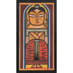 Untitled (Figure) by Jamini Roy, tempera on paperboard, sold May 2025