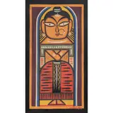Untitled (Figure) by Jamini Roy, tempera on paperboard, sold May 2025