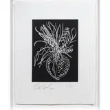Ikebana by Dale Chihuly, 2001, woodcut, sold May 2025