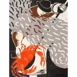 Untitled by Emmy Lou Packard, woodcut monoprint, sold May 2025