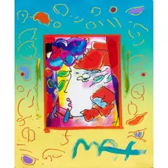 Untitled by Peter Max, acrylic and print on paper, sold May 2025