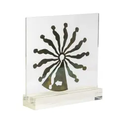 Falling Man: Suspended Relief by Ernest Trova, 1969, bronze and lucite sculpture, sold May 2025
