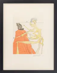 Le Dos Divin de Gala" [Gala's Divine Back] by Salvador Dalí, 1974, Drypoint Etching with Pochoir, sold Jun 2026
