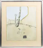 Surrealist Composition by Denis Polge, 2006, Watercolor and Graphite on Paper, sold Jun 2026