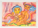Diablo Verrgon" [Devil Wand] by Gerardo Navarro Gomez, 2005, Watercolor on Paper, sold Jun 2026