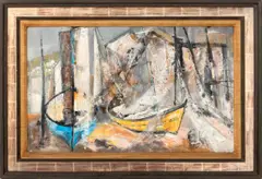 Island Fishing Village by William Thon, Oil on Masonite Panel, sold Jun 2026