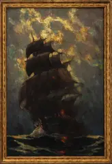 Clipper Ship at Sea by Henry Cruse Murphy II, Oil on Board, sold Jul 2026