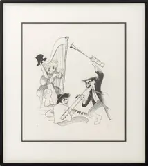 The Marx Brothers: Musicale by Al Hirschfeld, Lithograph, sold Jul 2026
