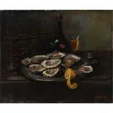 Still Life with Oysters by Walter Vaes, oil on canvas, sold May 2025