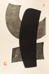 Untitled by Maki Haku, woodcut, sold May 2025