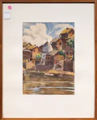 Kashmir by Mason Wells, 1936, watercolor, sold May 2025