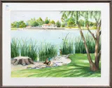 Strolling at Lake Elizabeth by Barbara Nagel, 2006, watercolor, sold May 2025