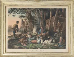 Camping Out. Some of the Right Sort by Nathaniel Currier, Lithograph, sold Sep 2026