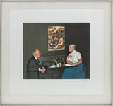 Will Barnet and a Woman at a Cafe by Anne Sager, Chromogenic Print in Colors, sold Sep 2026