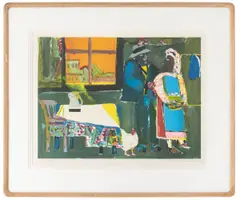 Autumn of the Rooster by Romare Bearden, 1983, Lithograph in Colors on Arches Paper, sold Jul 2026