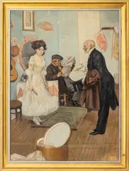 Attributed by Clyde Singer, Oil on Canvas, sold Jul 2026
