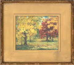 The Golden Times by Albert Lorey Groll, circa 1900, Oil on Panel, sold Jul 2026