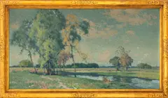 Riverside View by Frank Charles Peyraud, Oil on Canvas, sold Jul 2026