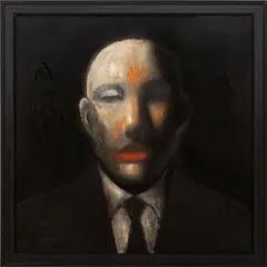 Untitled (Portrait of a Bald Man) by David Harouni, Oil on Canvas, sold Jul 2026