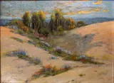 Sand Dunes by Manuel Valencia, oil on board, sold Jun 2025