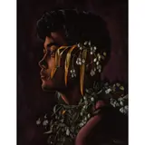 Samoan Boy by Ralph Burke Tyree, 1965, oil on velvet affixed to board, sold Jun 2025