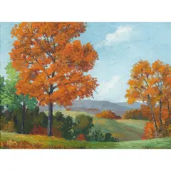 Autumn Landscape by Maurice Braun, oil on board, sold Jun 2025
