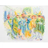 Carnaval a Venise (Carnival in Venice) by Serge Mendjisky, circa 1990, oil on masonite, sold Jun 2025