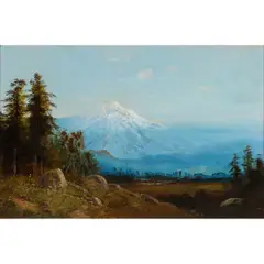 Mount Shasta by Frederick Schafer, oil on canvas, sold Jun 2025