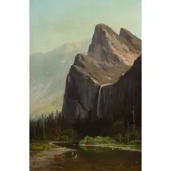 Bridalveil Fall by Frederick Schafer, oil on canvas, sold Jun 2025