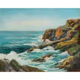 Untitled (Coastal Scene) by Paul Dougherty, oil on canvas, sold Jun 2025