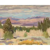Arizona Landscape by Maynard Dixon, 1944, oil on board, sold Jun 2025