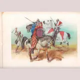 Original Gouache Illustration by Crusader Battle Scene, Original gouache painting by master illustrator Angus McBrid, sold Jul 2025