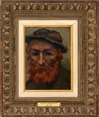 Portrait of Man with Red Beard by Albert Abramovitz, Oil on Board, sold Jul 2026