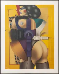 Leopard Print and Belt Buckles by Shimon Okshteyn, Serigraph in Colors, sold Jul 2026