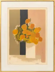 Still Life of Floral Bouquet by Bernard Cathelin, Lithograph in Colors, sold Jul 2026