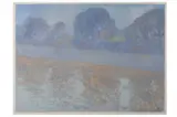 Untitled by Bernard Myers, oil on paper, offered Nov 2021