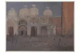 Untitled by Bernard Myers, oil on paper, offered Nov 2021