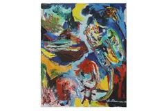 Untitled by Finn Pedersen, oil on canvas, offered Nov 2021