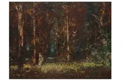 Untitled by Tom Edwin Mostyn, oil on canvas, offered Nov 2021