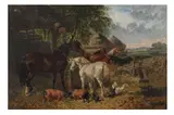 Untitled by John Frederick Herring, Jr., oil on board, offered Nov 2021