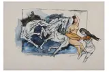 Untitled by M. F. Husain, 2003, watercolour, offered Nov 2021