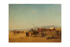 Untitled by Narcisse Berchère, oil on panel, offered Nov 2021