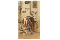 Untitled by Aleksandr Nikolaevic Volkov Muromzoff, watercolour, offered Nov 2021