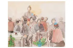 Untitled by Haidar Hamaoui, watercolour, offered Nov 2021